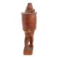 Handmade Brown Wooden Statue Of Old Man With Bag  At Back
