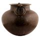 Handmade Brown Brass Plant Pot With Ring Handles