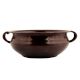 Handmade Brown Brass Water Decoration Urli with Two Handles