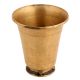 Handmade Antique Golden Water Glass On Cylindrical Base