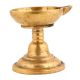 Handcrafted Golden Brass Puja Oil Diya With Single Face