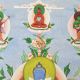 Handmade Multicolored Buddha (Samantabhadra) With Consort Thangka Painting On Canvas