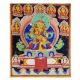 Handmade Multicolored Samantabhadra Buddha With His Consort Tibetan Thanka Painting