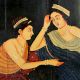 Handmade Multicolored Couple Painting For Home Decoration
