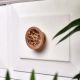 Brown Stone Embedded In Wooden Cabinet Knobs