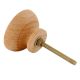 Brown Stone Embedded In Wooden Cabinet Knobs