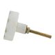 White Round Marble Brass Striped Cabinet knob