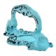 Turquoise Crown Distressed Iron Pull Cabinet Handles