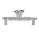 White Rose Distressed Iron Pull Cabinet Handles