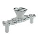 White Rose Distressed Iron Pull Cabinet Handles
