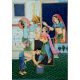 Young Krishna Stealing Butter With His Friends