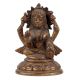 Handmade Brown Brass Goddess Laxmi Statue on Lotus Base