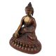 Handmade Red Brass Lord Buddha Earth Touching Statue