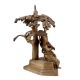 Handmade Brown Brass Radha Krishna Statue Under Kadam Tree