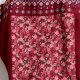 Burgundy Printed Large Cotton Totoe Bag