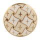 Cream and White Golden Checkerboard Cabinet Knob
