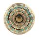 Emerald Hue Golden Pattern Ceramic Dresser Knobs