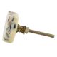 Cream Hexagon Terrazzo Marble Round Cabinet Knobs