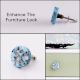 Turquoise Terrazzo Marble Round Cabinet Knobs