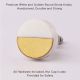 White and Golden Round Stone Dresser Knobs
