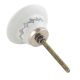 Sky Blue and White Golden Checkerboard Cabinet Knob