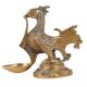 Hand Engraved Antique Golden Brass Diya Oil Lamp