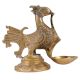 Hand Engraved Antique Golden Brass Diya Oil Lamp