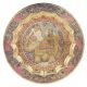 Multicolored Brass Plate Wall Hanging With Handmade Inlaid Work