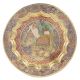 Multicolored Enamel Brass Inlaid Work Wall Hanging Plate