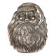 Handmade Black Brass Santa Clause Ornament or Wall Hanging