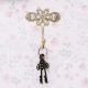Single Brass Flower Wall Mounted Hook In Antique Finish