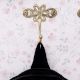 Single Brass Flower Wall Mounted Hook In Antique Finish