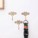 Single Brass Flower Wall Mounted Hook In Antique Finish