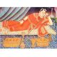 Indian Munhall Painting Of Maharani With a Hookah