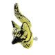 Yellow Fox Face Distressed Iron Cabinet Knobs