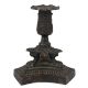Brass Flower Candle Holder With Carved Base