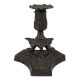 Brass Flower Candle Holder With Carved Base