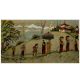 Traditional Tibetetian  Festival Folk Painting On Canvas