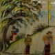 Traditional Tibetetian  Festival Folk Painting On Canvas