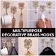 Brass Floral  Single Wall Hook