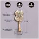 Brass Floral  Single Wall Hook