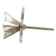 Silver Iron White Ceramic Bloom Cabinet Knobs