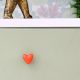 Orange Tiny Heart Ceramic Cabinet Knobs