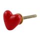 Red Tiny Heart Ceramic Cabinet Knobs