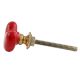 Red Tiny Heart Ceramic Cabinet Knobs
