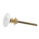 White Tiny Heart Ceramic Cabinet Knobs