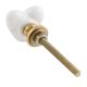 White Tiny Heart Ceramic Cabinet Knobs