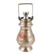 Carved Flower Brass Gangajal Pot In Silver Finish