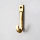 J Single Brass Hook In Golden Finish