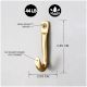 J Single Brass Hook In Golden Finish
